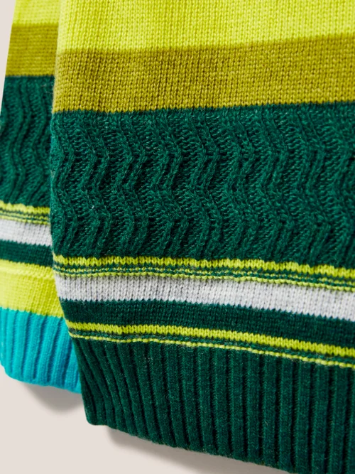 Gestreifter Pullover - Grün Mehrfarbig - 3-4 Jahre Bild 2
