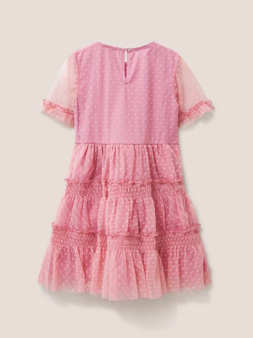 Partykleid aus Tüll - Altrosa - 3-4 Jahre Bild 3