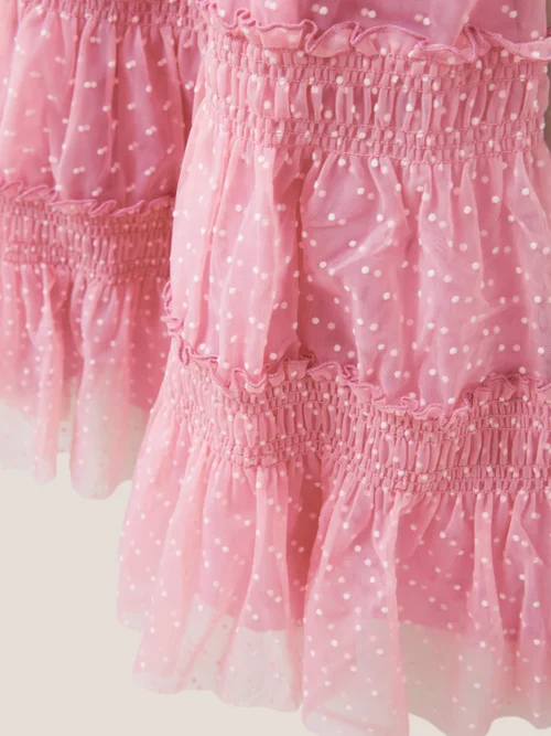 Partykleid aus Tüll - Altrosa - 3-4 Jahre Bild 2