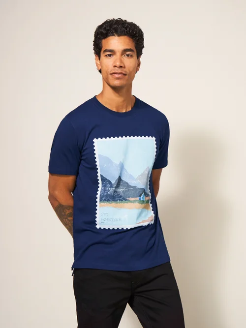 Foroyar T-Shirt mit Landschaftsmotiv - Französisches Marineblau - L Bild 2