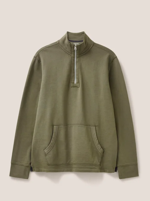 Hilton Pullover mit Reißverschluss - Khaki Grün - L Bild 4