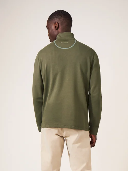 Hilton Pullover mit Reißverschluss - Khaki Grün - L Bild 3