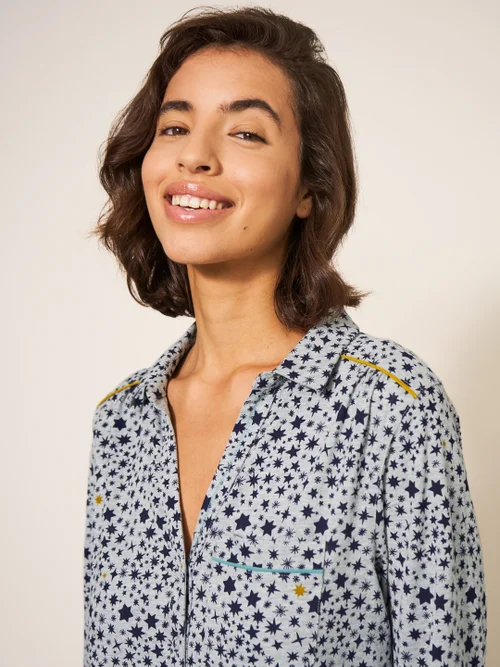 Annie Nachthemd aus Jersey - Grau Mehrfarbig - L Bild 2