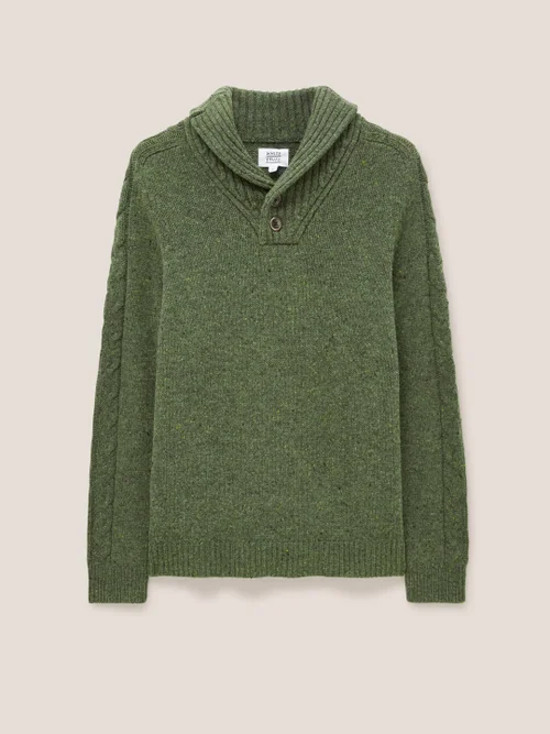 Arundel Pullover mit Schalkragen - Dunkelgrün - L Bild 3
