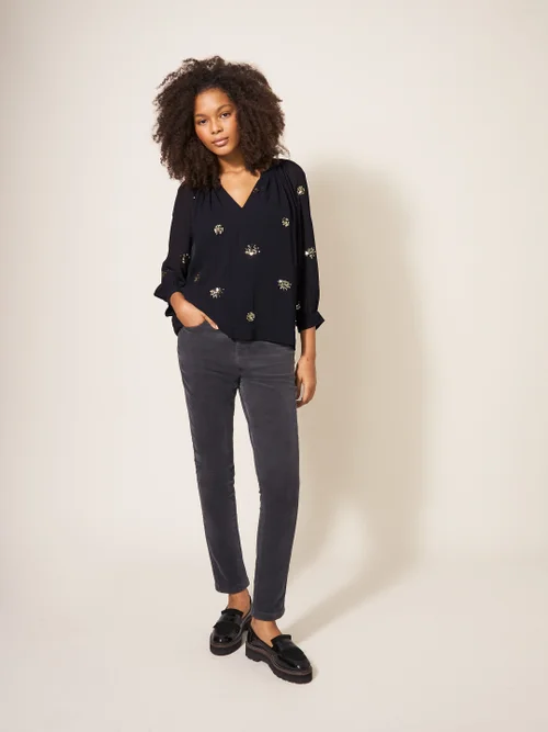 Astrid Paillettentop - Schwarz Mehrfarbig - 34 Bild 1