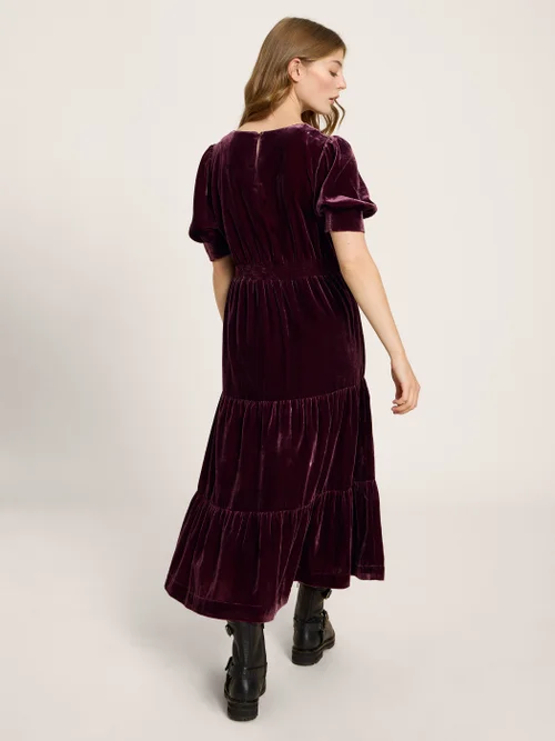 Ayra Samtkleid - Dunkelviolett - 38 Bild 3