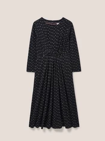 Billie Jerseykleid in Metallic-Optik