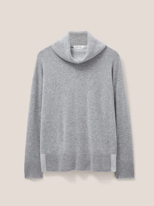 Callie Kaschmirpullover mit Rollkragen - Mittelgrau - 34 Bild 4