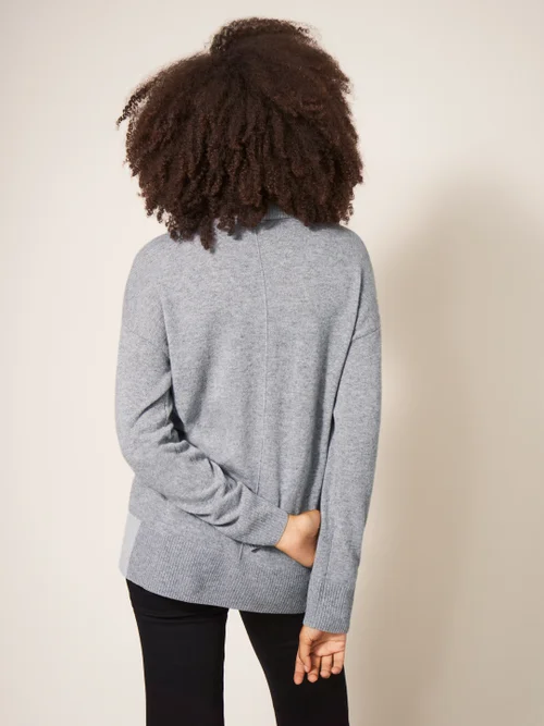 Callie Kaschmirpullover mit Rollkragen - Mittelgrau - 34 Bild 3