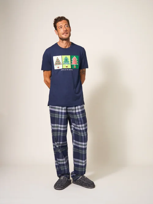 T-Shirt mit Weihnachtsmotiv - Dunkel-Marineblau - L Bild 1