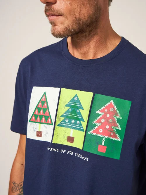 T-Shirt mit Weihnachtsmotiv - Dunkel-Marineblau - L Bild 2