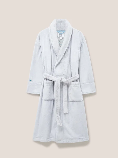 White Stuff Clover Cosy Dressing Gown - Lgt Grey - L Bild 4