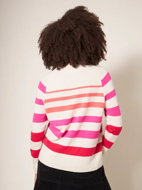 Cora Kaschmirpullover mit Rundhalsausschnitt - Pink Mehrfarbig - 34 Bild 3