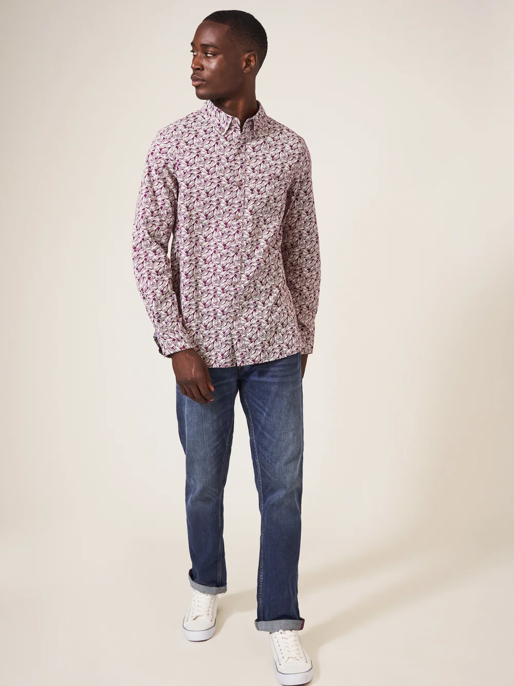 Hemd mit Löwenzahn-Print - Dunkelviolett - L Bild 1