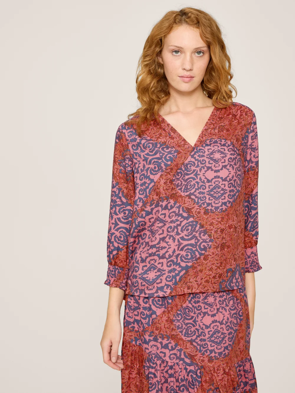 Elisa EcoVero Top - Rot Mehrfarbig - 34 Bild 1