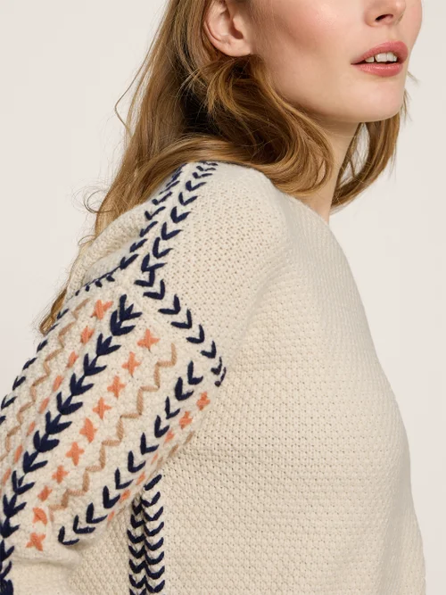 White Stuff Embroidered Jumper - Nat Mlt - 34 Bild 2