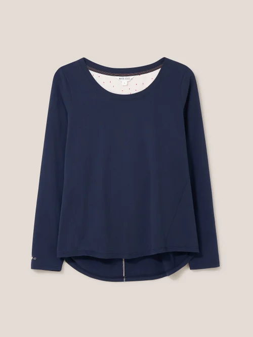 Eva Pyjamatop aus Jersey - Dunkel-Marineblau - L Bild 4