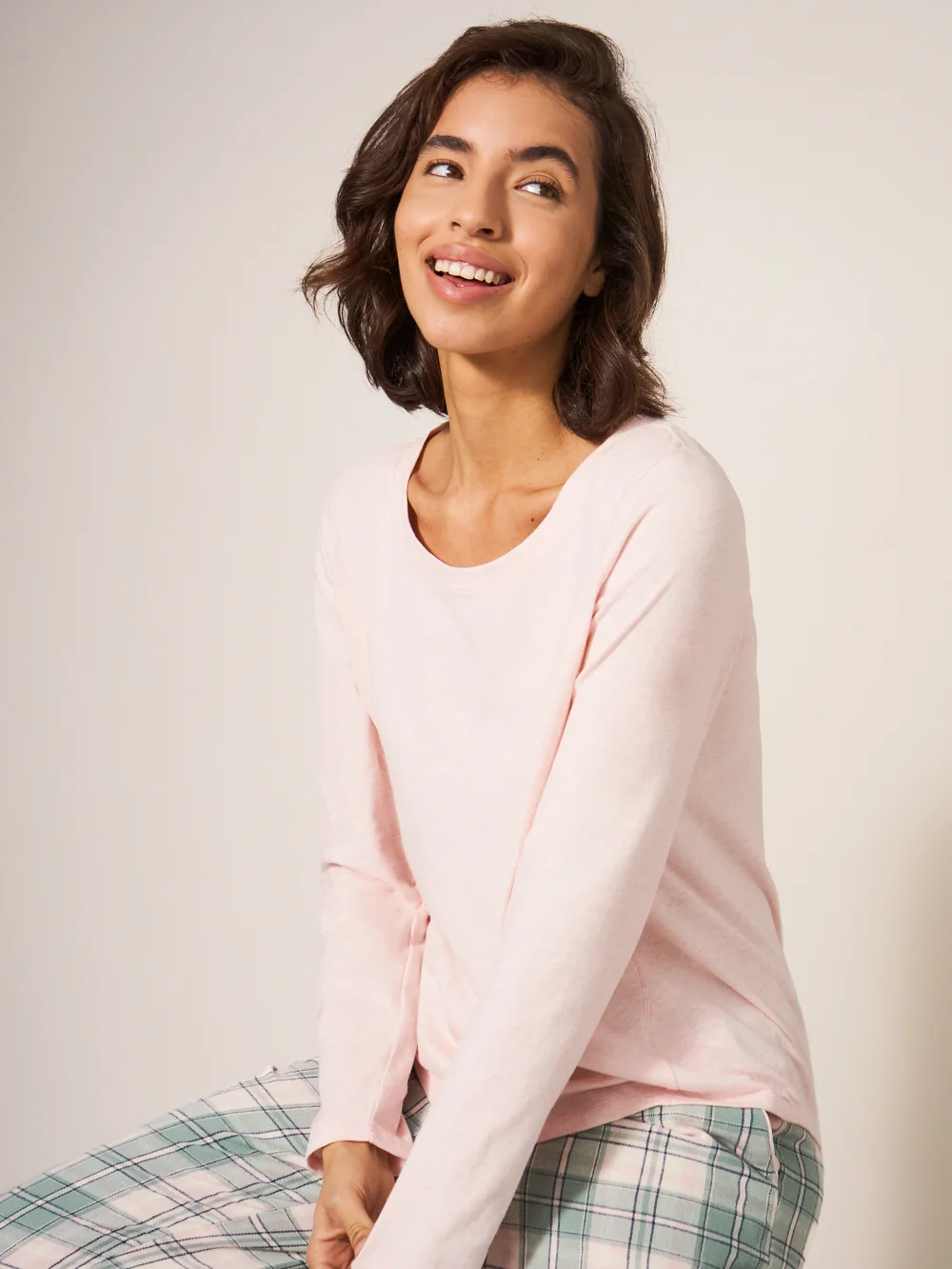 Eva Pyjamatop aus Jersey - Hell-Pink - L Bild 1