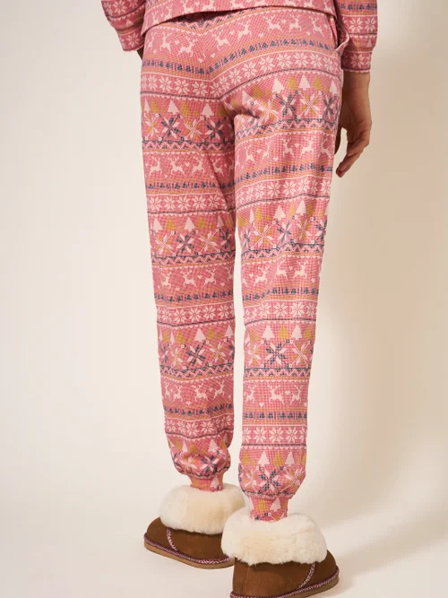Freya Jogginghose mit Rentiermuster - Pink Mehrfarbig - L Bild 3