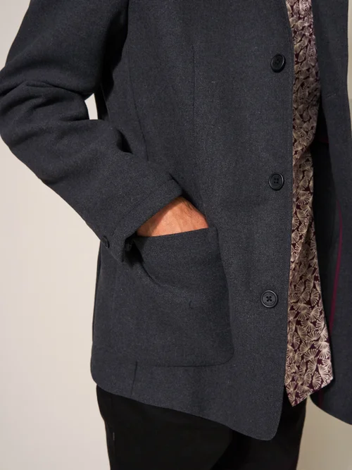 Finn Jacke aus Wollflanell - Anthrazit - 38 Bild 2