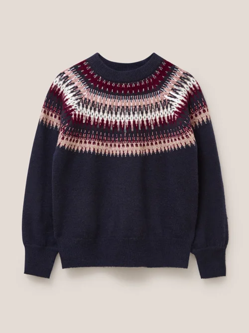 Frankie Gemusterter Pullover - Dunkel-Marineblau - 34 Bild 4