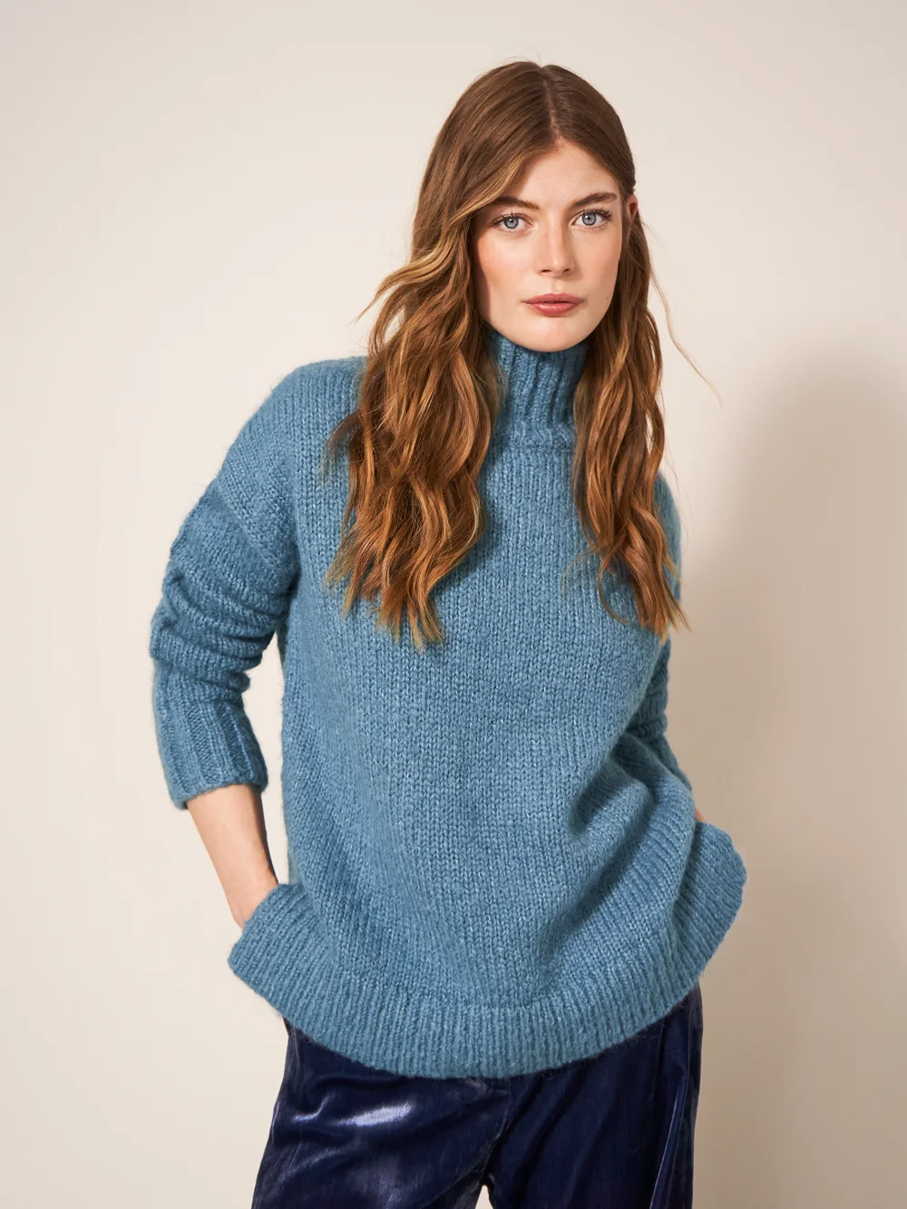 Frieda Pullover - Mittelblau - S Bild 1