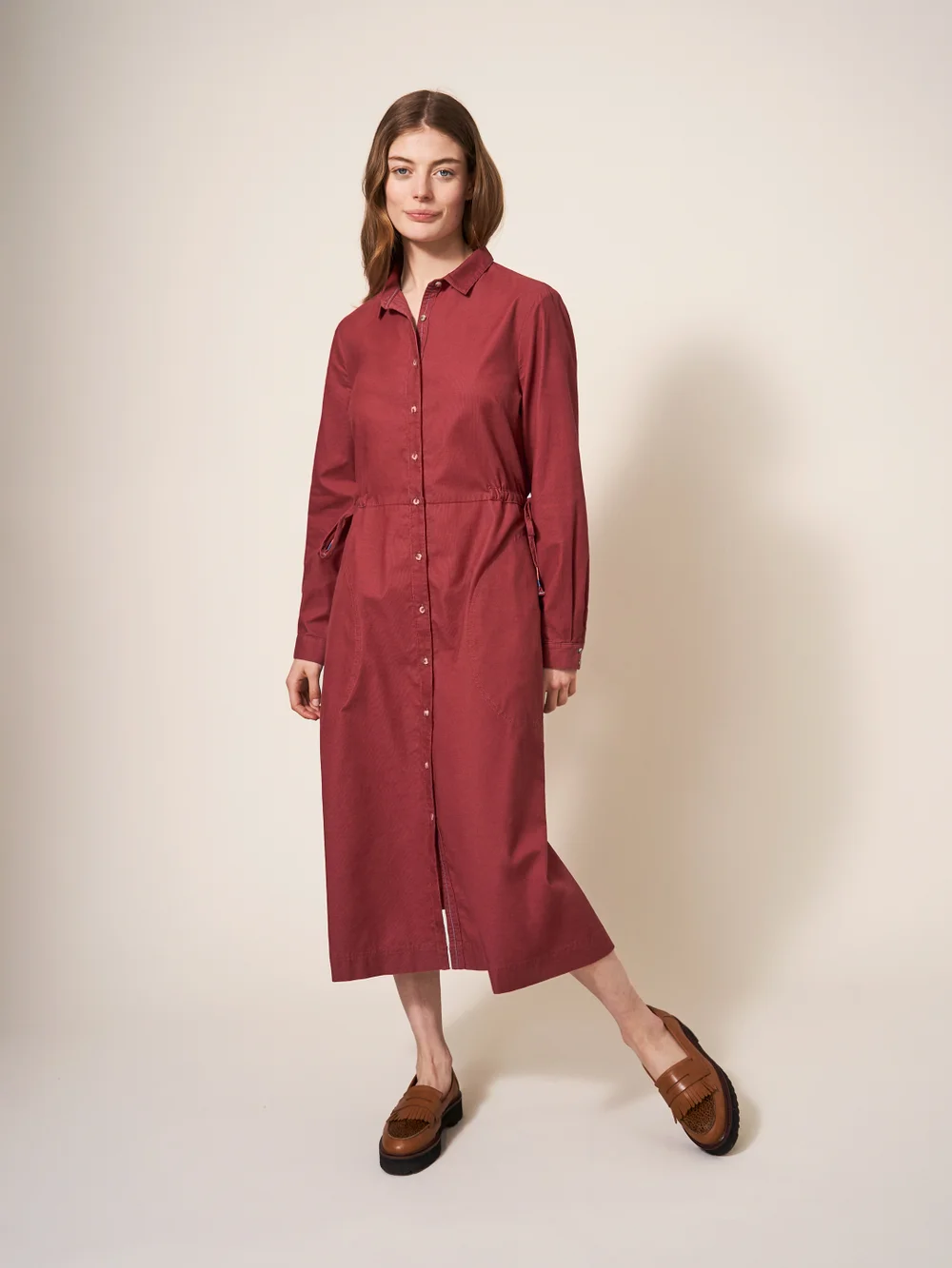Jade Blusenkleid aus Kord - Mittelviolett - 38 Bild 1