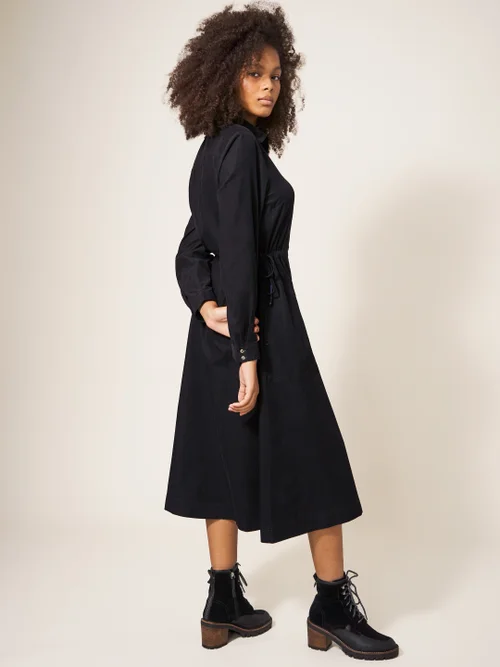 Jade Blusenkleid aus Kord - Pures Schwarz - 38 Bild 3