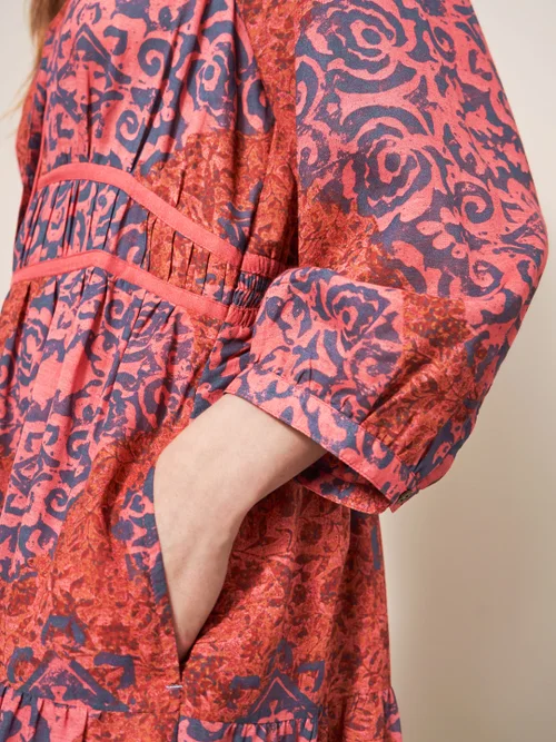 Jenna Midikleid - Rot Mehrfarbig - 38 Bild 2