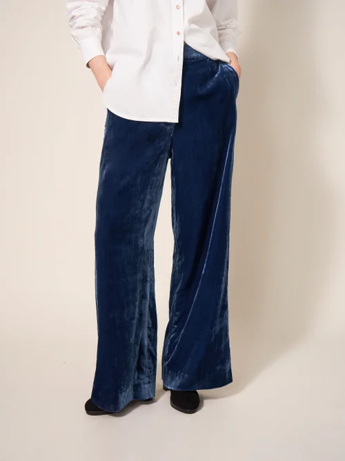 Jenny Samthose mit weitem Bein - Dunkelblau - 38 Bild 2
