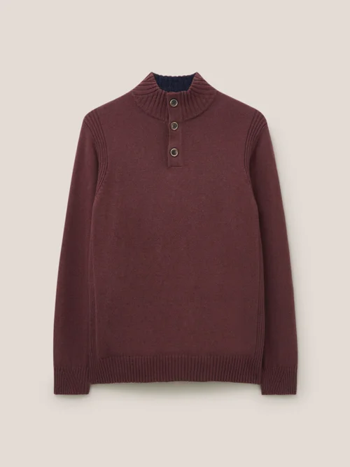 Lammwollpullover mit Trichterkragen - Dunkelviolett - L Bild 4