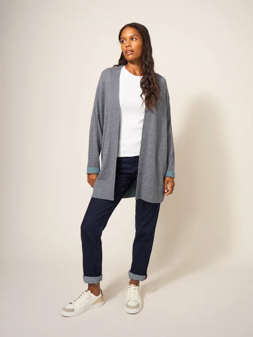 Laura Lange Strickjacke - Grau Meliert - 34 Bild 1