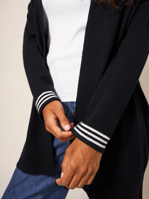 Laura Lange Strickjacke - Pures Schwarz - 34 Bild 2