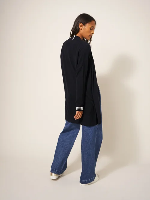 Laura Lange Strickjacke - Pures Schwarz - 34 Bild 3