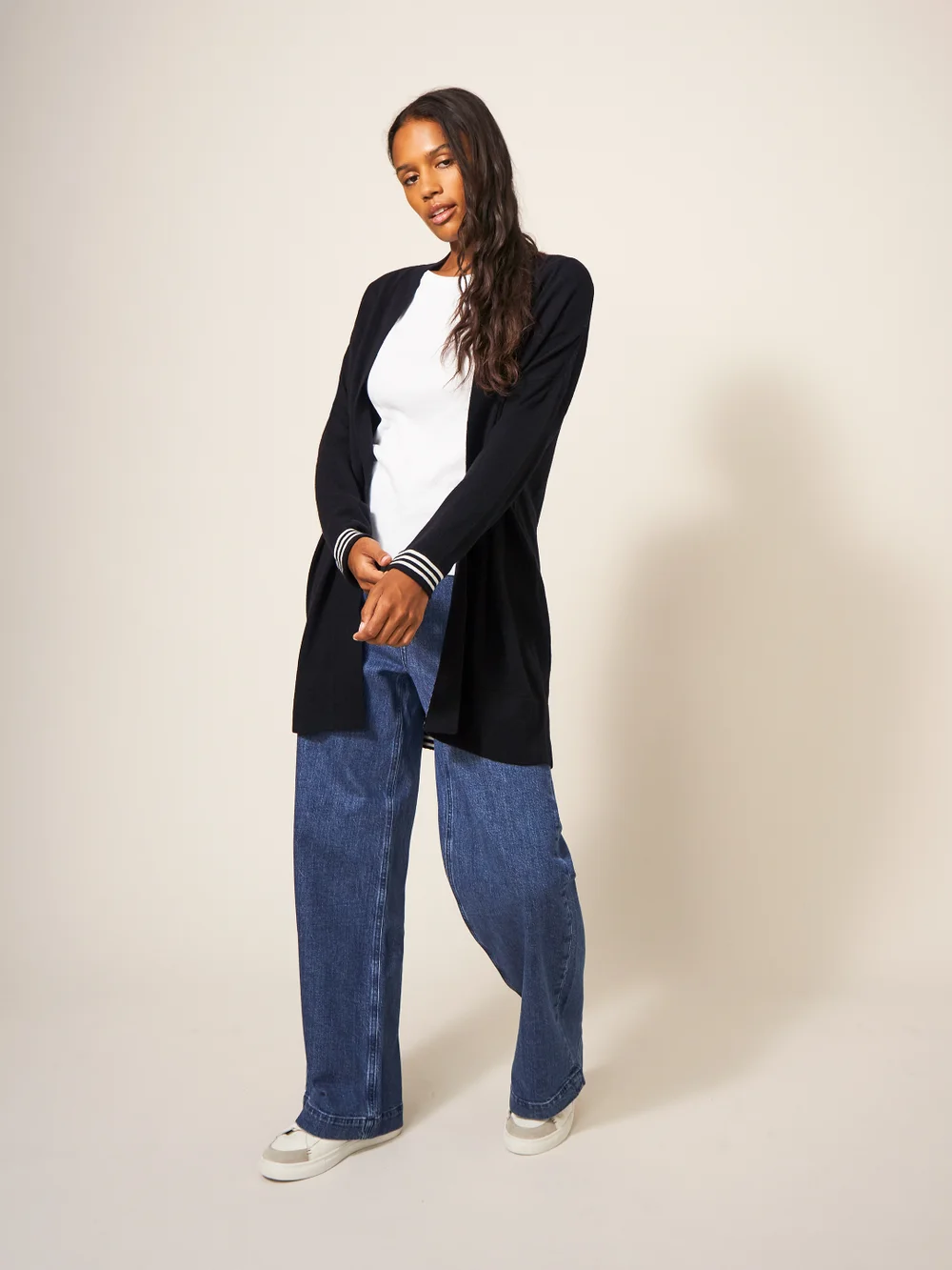 Laura Lange Strickjacke - Pures Schwarz - 34 Bild 1