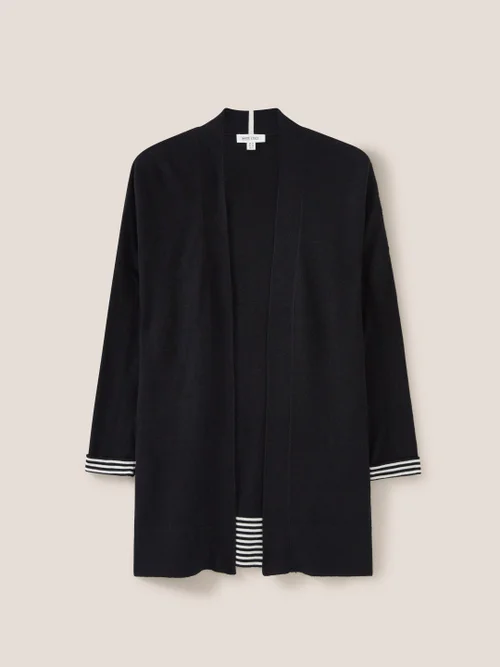 Laura Lange Strickjacke - Pures Schwarz - 34 Bild 4