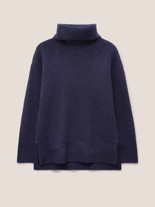 Lovely Pullover mit Rippenstruktur - Französisches Marineblau - 34 Bild 4