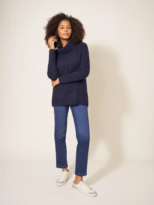 Lovely Pullover mit Rippenstruktur - Französisches Marineblau - 34 Bild 1