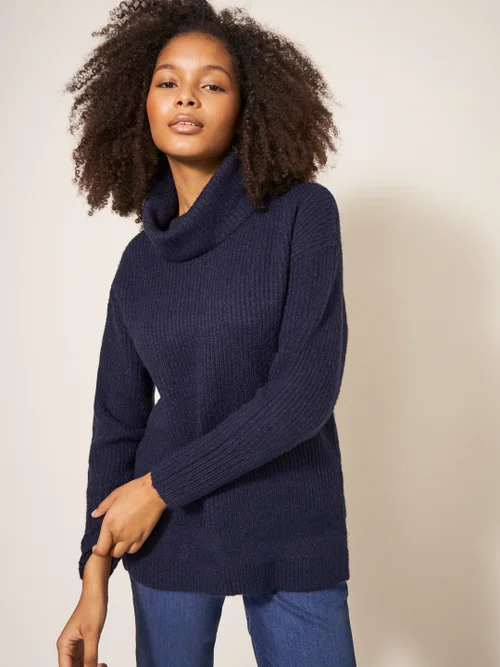 Lovely Pullover mit Rippenstruktur - Französisches Marineblau - 34 Bild 2