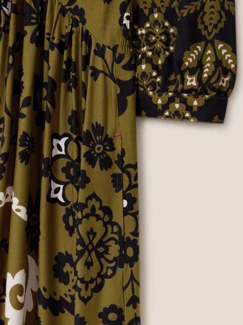 Lucy EcoVero Midikleid - Grüner Aufdruck - 38 Bild 2