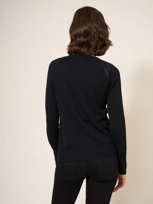 Lulu Strickjacke - Pures Schwarz - 34 Bild 3