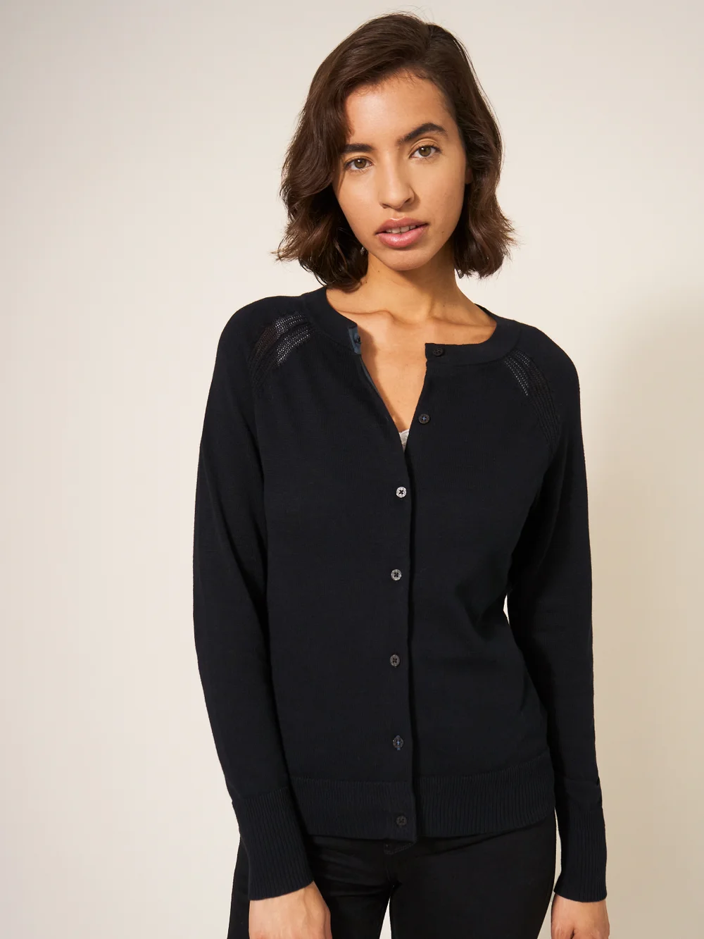 Lulu Strickjacke - Pures Schwarz - 34 Bild 1