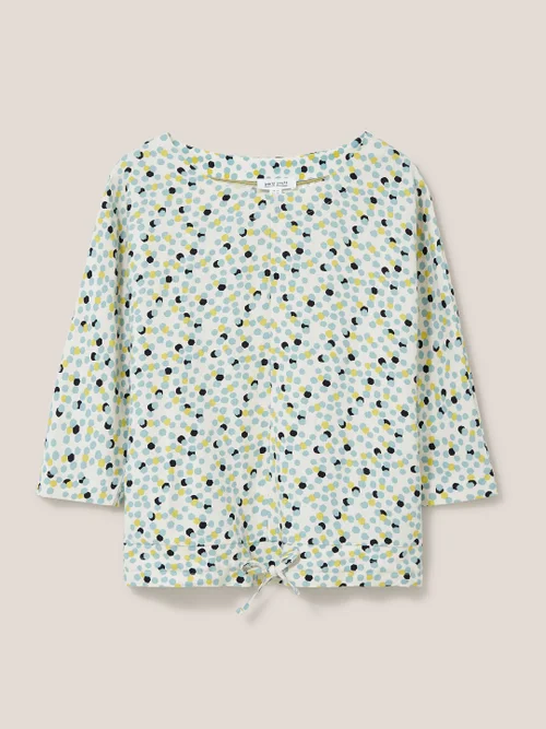 Maddie Top aus Leinenmischung - Elfenbein Mehrfarbig - 34 Bild 4