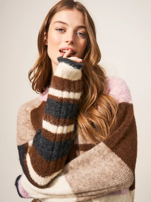 Medway Pullover mit Colour-Block-Design - Natur Mehrfarbig - 34 Bild 2