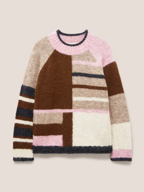 Medway Pullover mit Colour-Block-Design - Natur Mehrfarbig - 34 Bild 4