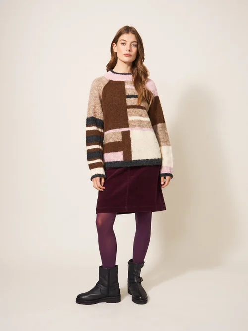 Medway Pullover mit Colour-Block-Design - Natur Mehrfarbig - 34 Bild 1