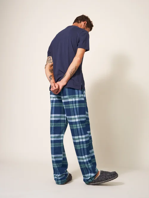 Moorland Flanell-Pyjamahose - Marineblau Mehrfarbig - L Bild 3