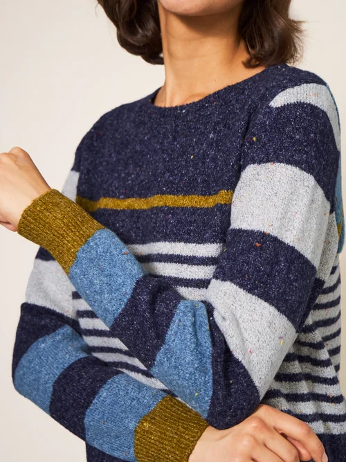 Natalie Pullover aus Knötchengarn - Blau Mehrfarbig - 34 Bild 2