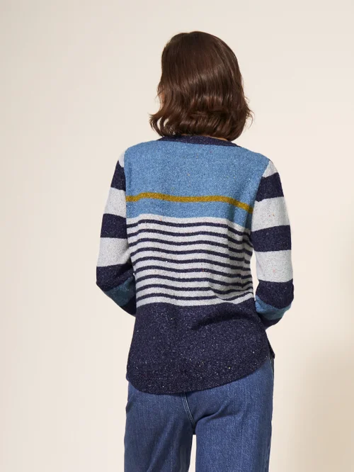 Natalie Pullover aus Knötchengarn - Blau Mehrfarbig - 34 Bild 3