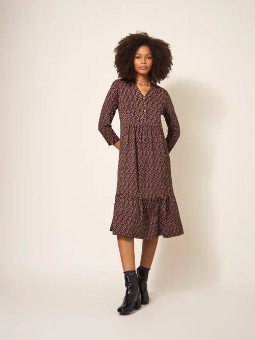 Naya Jerseykleid - Schwarzer Aufdruck - 38 Bild 1